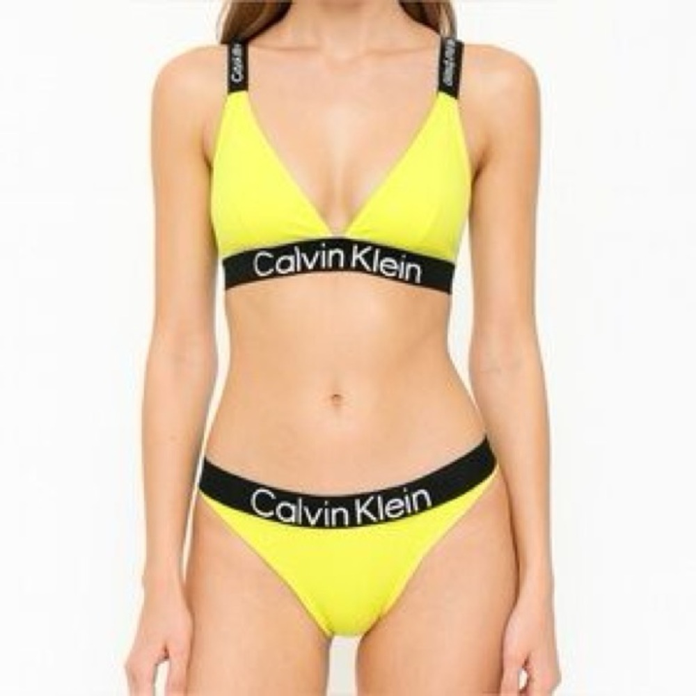 Calvin Klein - Swim Bikini in Neon Yellow Large | New